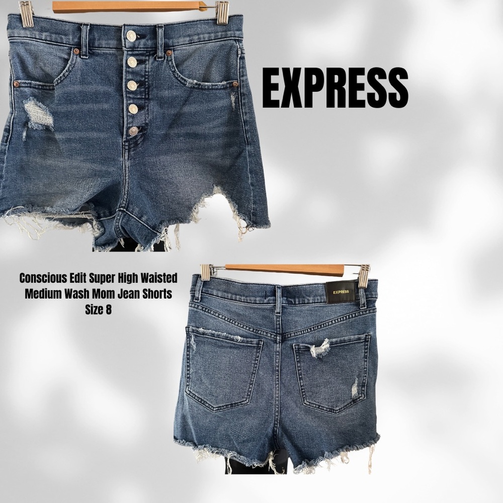 Express Women's Blue Denim Shorts